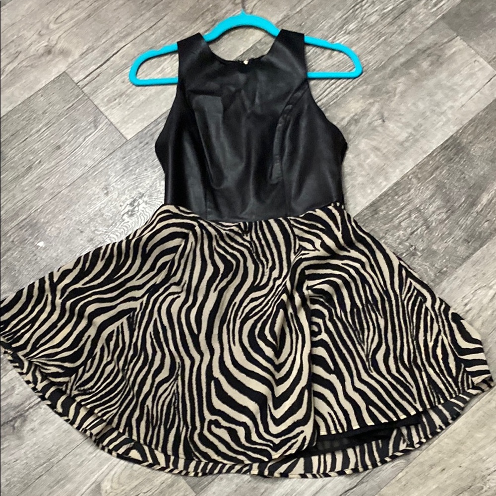 Forever 21 Black Faux Leather Top